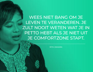 Quote: wees niet bang om je leven te veranderen. Je zult nooit weten wat je in petto hebt als je niet uit je comfortzone stapt.